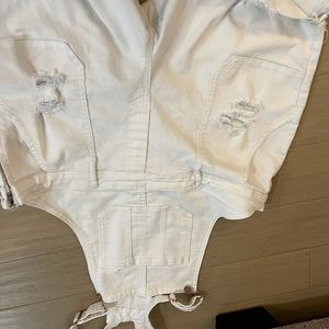 White plus size overalls size 2x
